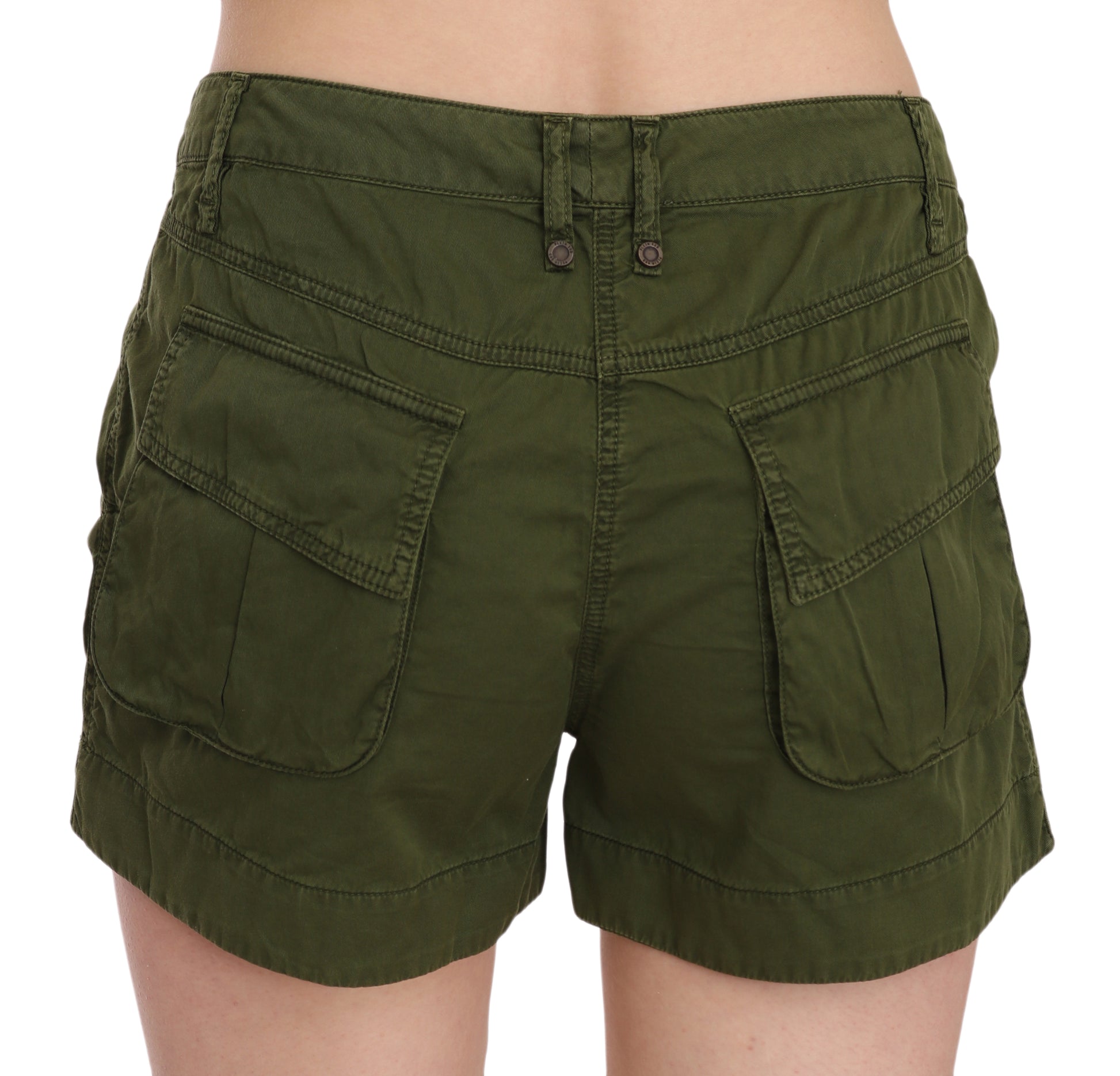 Emerald Mid Waist Cotton Shorts