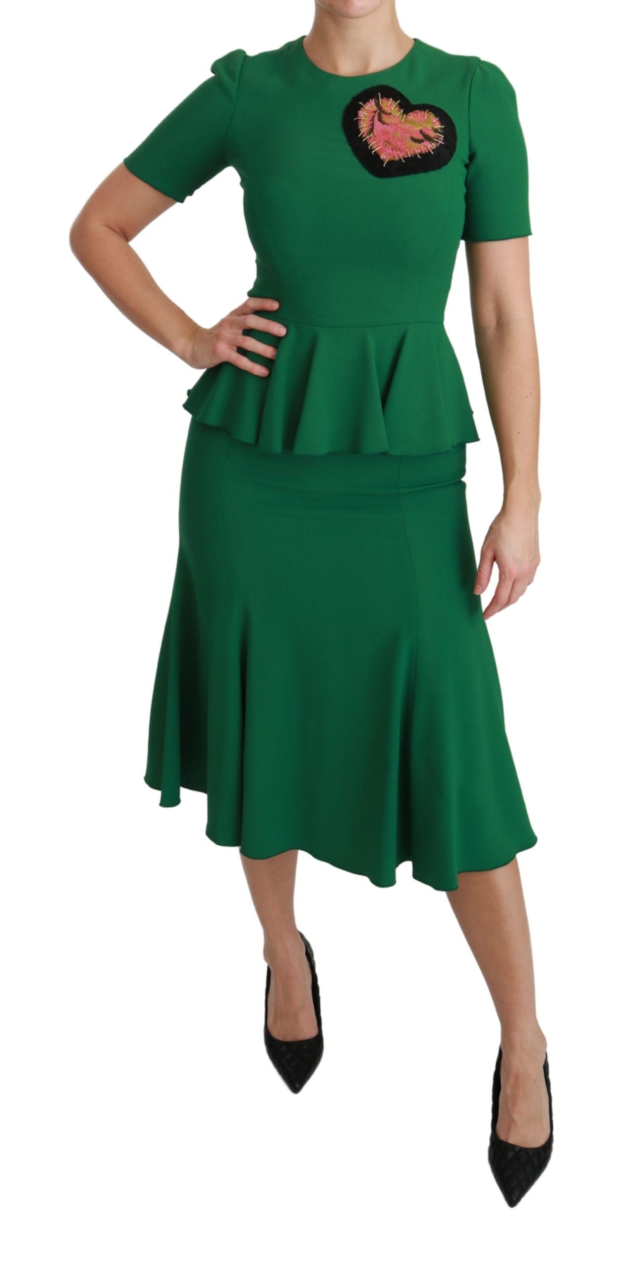 Enchanted Green Mermaid Midi Dress