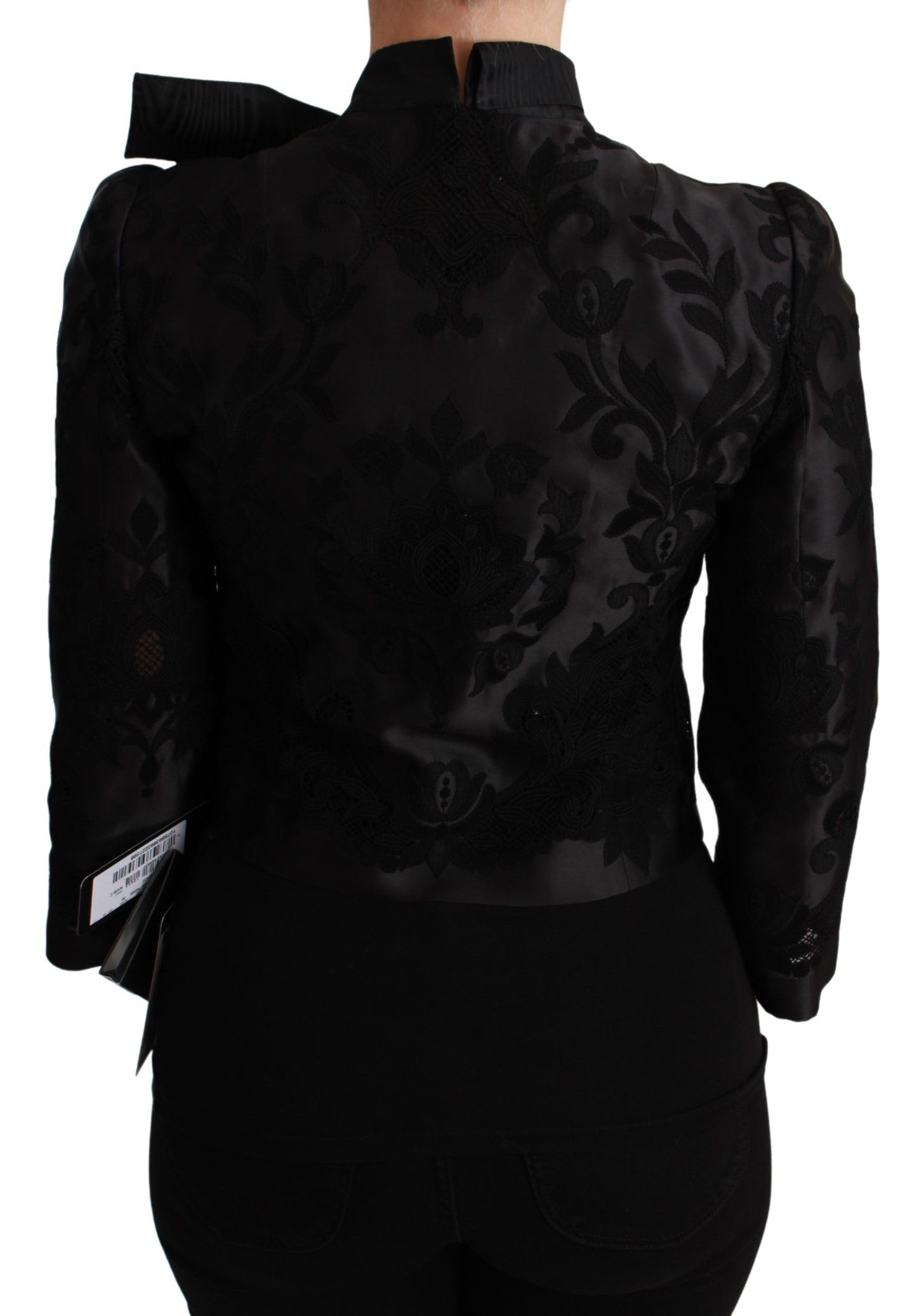 Exquisite Floral Jacquard Corset Blazer