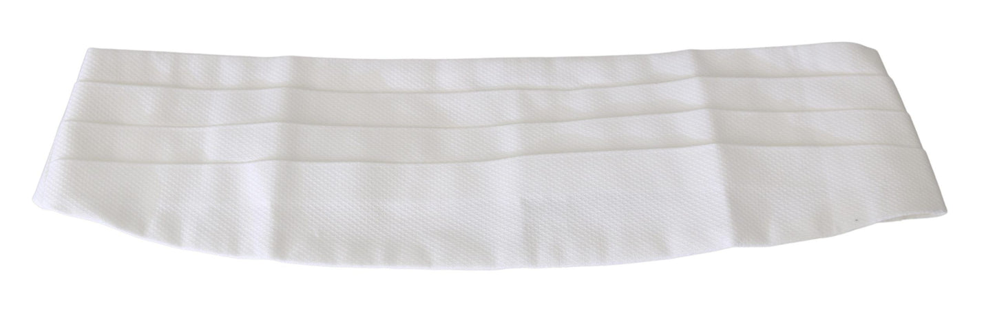 Elegant Silk White Cummerbund