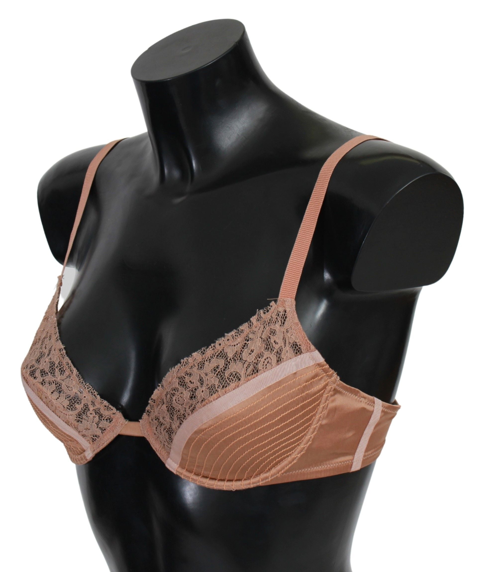 Elegant Nude Lace Push-Up Bra