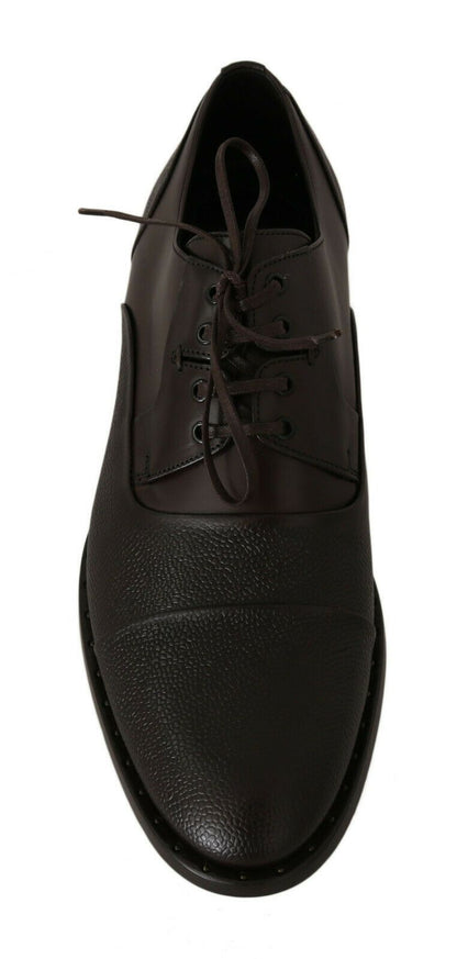 Elegant Brown Leather Formal Lace-ups