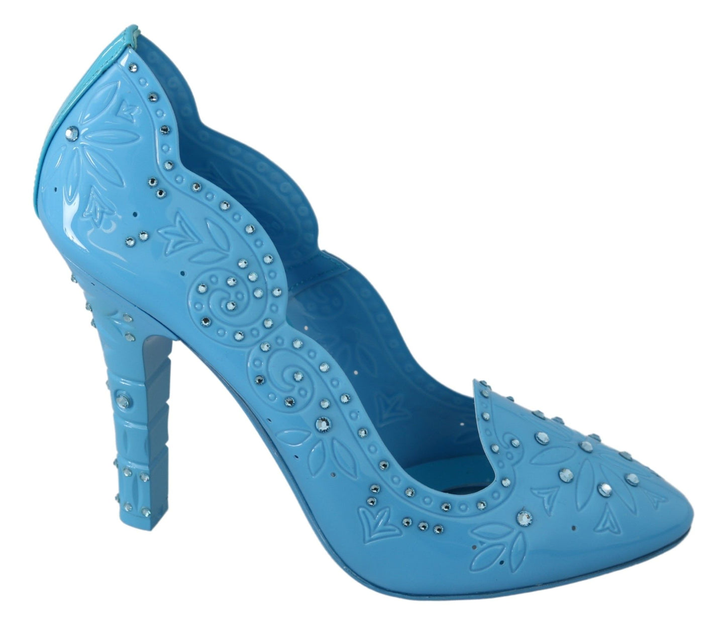 Crystal Embellished Blue Cinderella Pumps