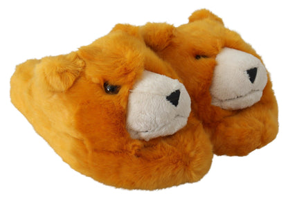 Sunshine Yellow Lion Slippers