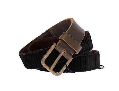 Elegant Leather-Cotton Fusion Men's Belt