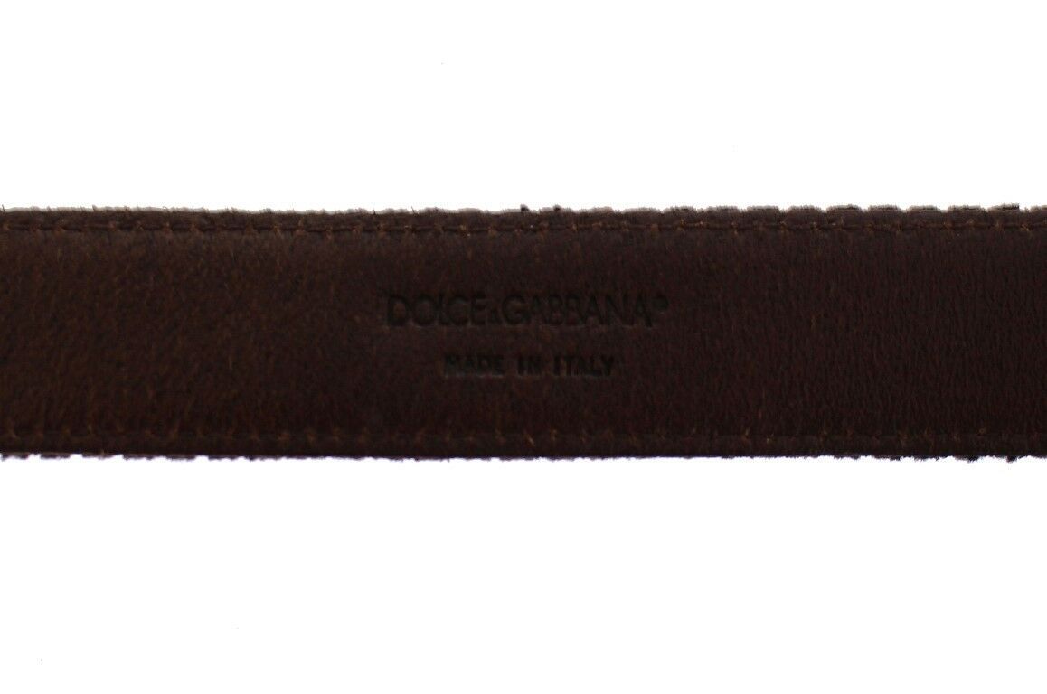 Elegant Leather-Cotton Fusion Men's Belt