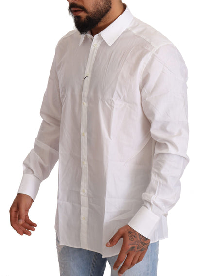 Elegant White Martini Fit Shirt