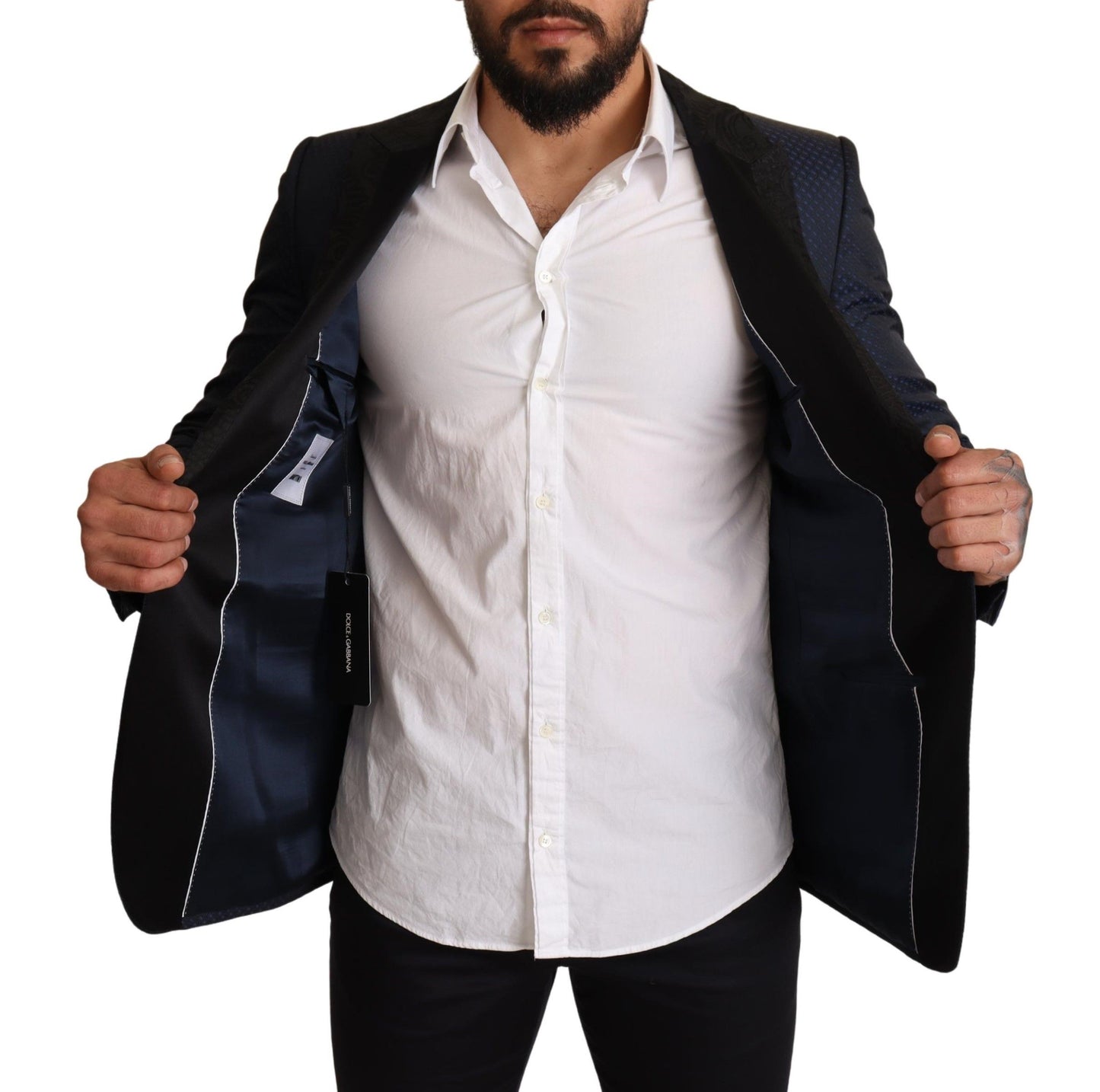 Elegant Blue Slim Fit Martini Blazer