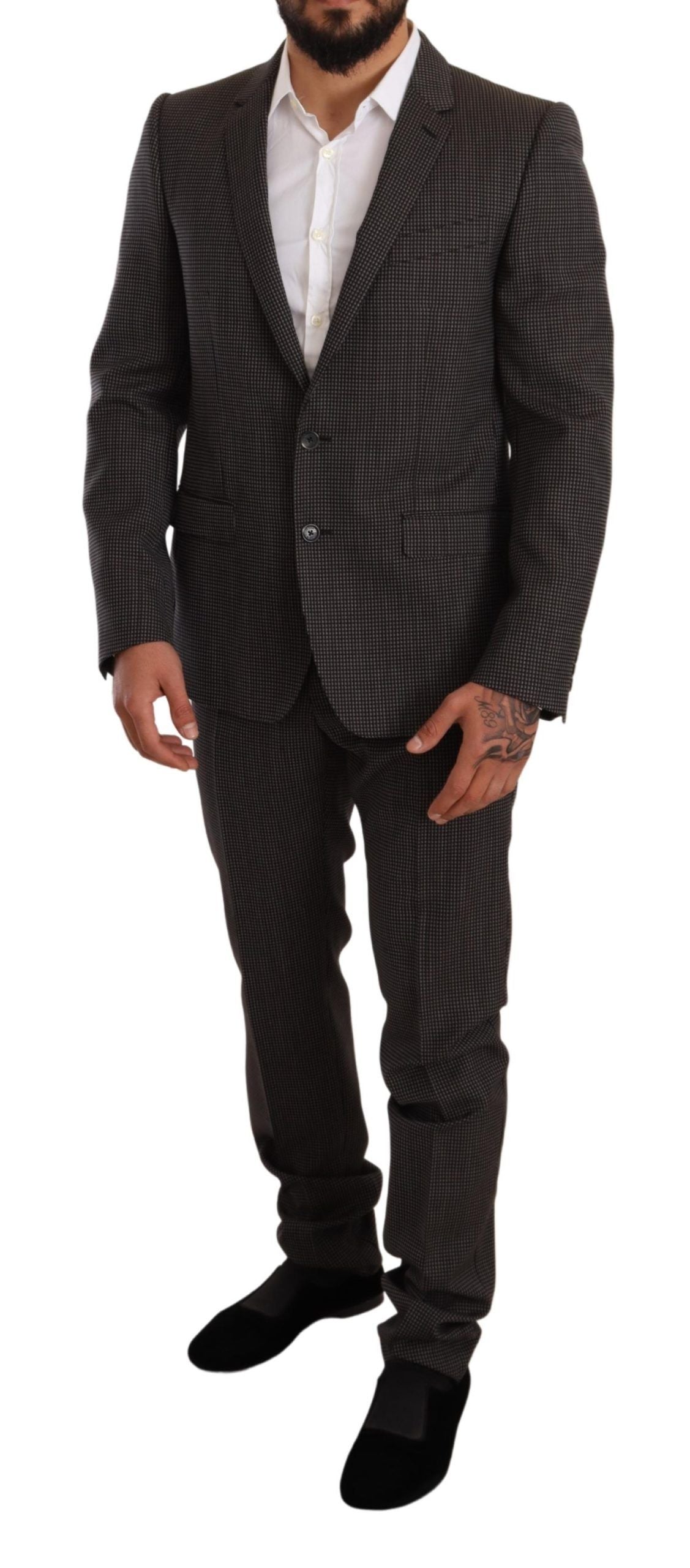 Elegant Gray Martini Woolen Suit Set