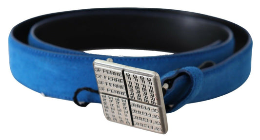 Elegant Royal Blue Leather Belt