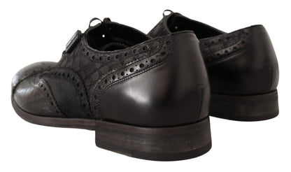 Exotic Leather Brogue Derby Dress Shoes