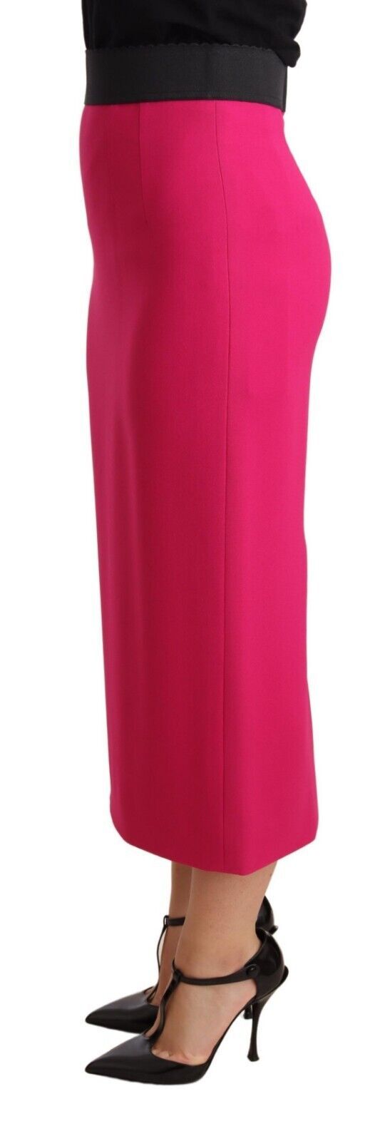 Elegant High-Waisted Pencil Skirt in Pink