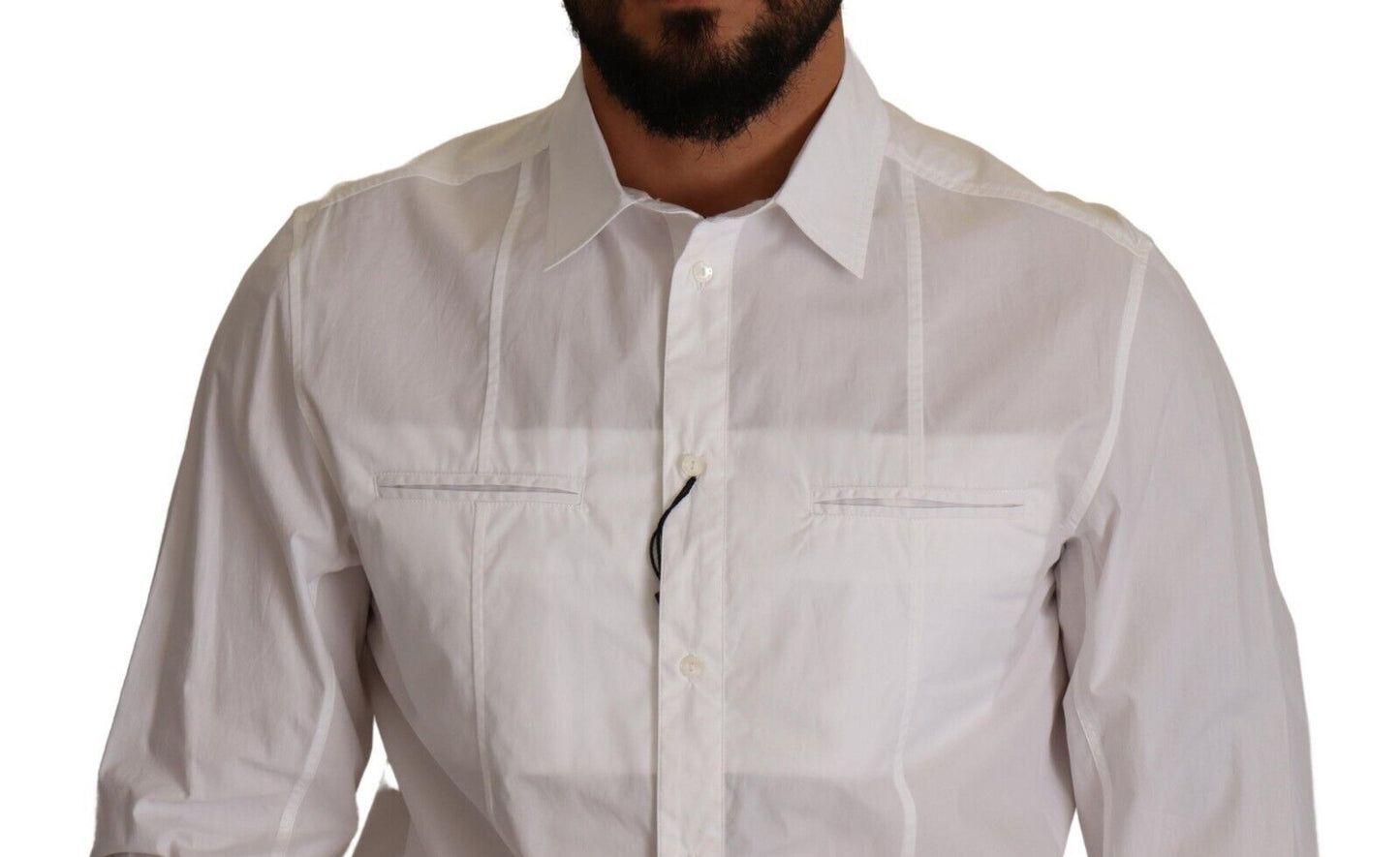 Elegant Italian White Cotton Shirt