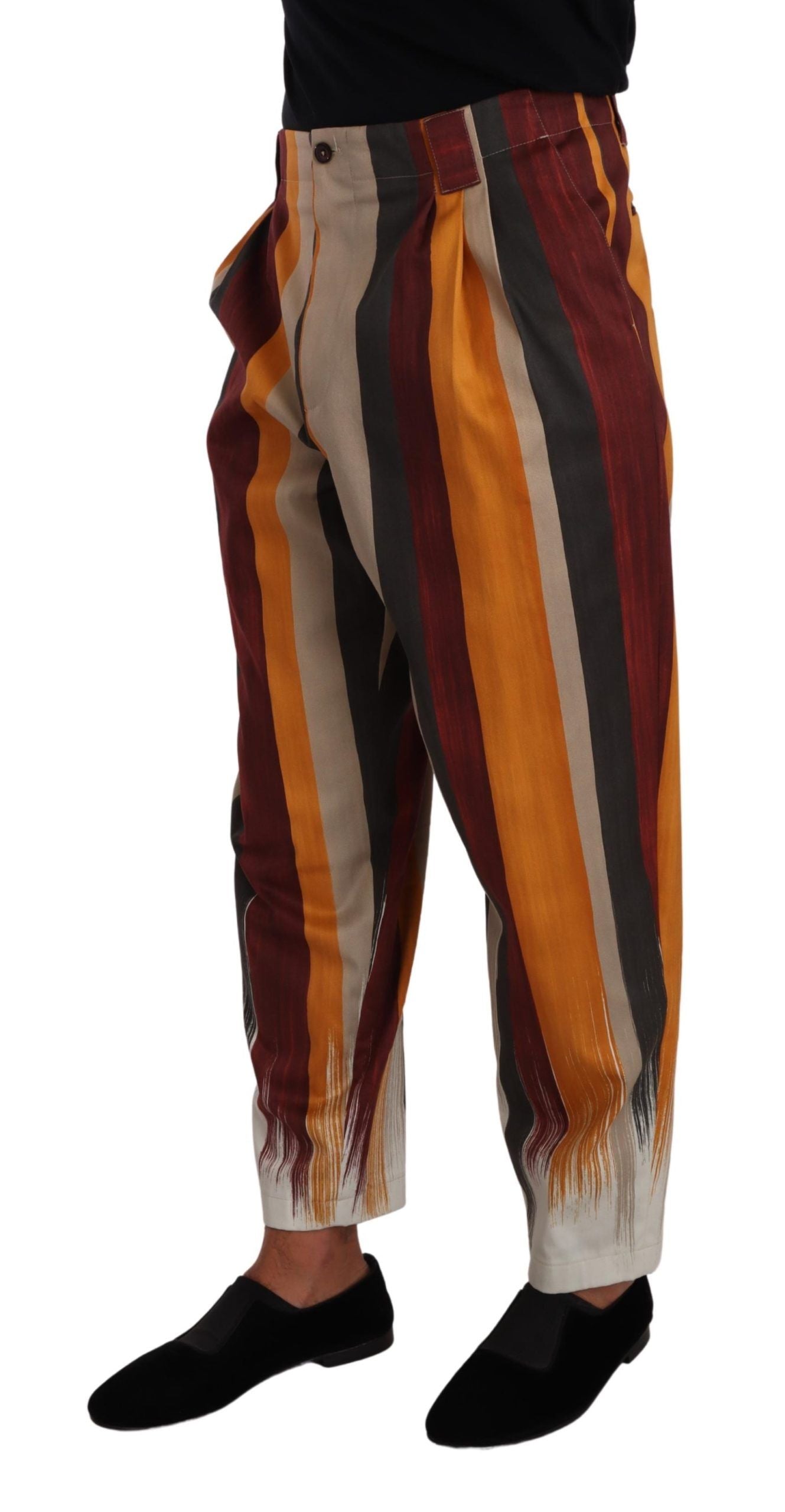 Elegant Striped Skinny Trousers