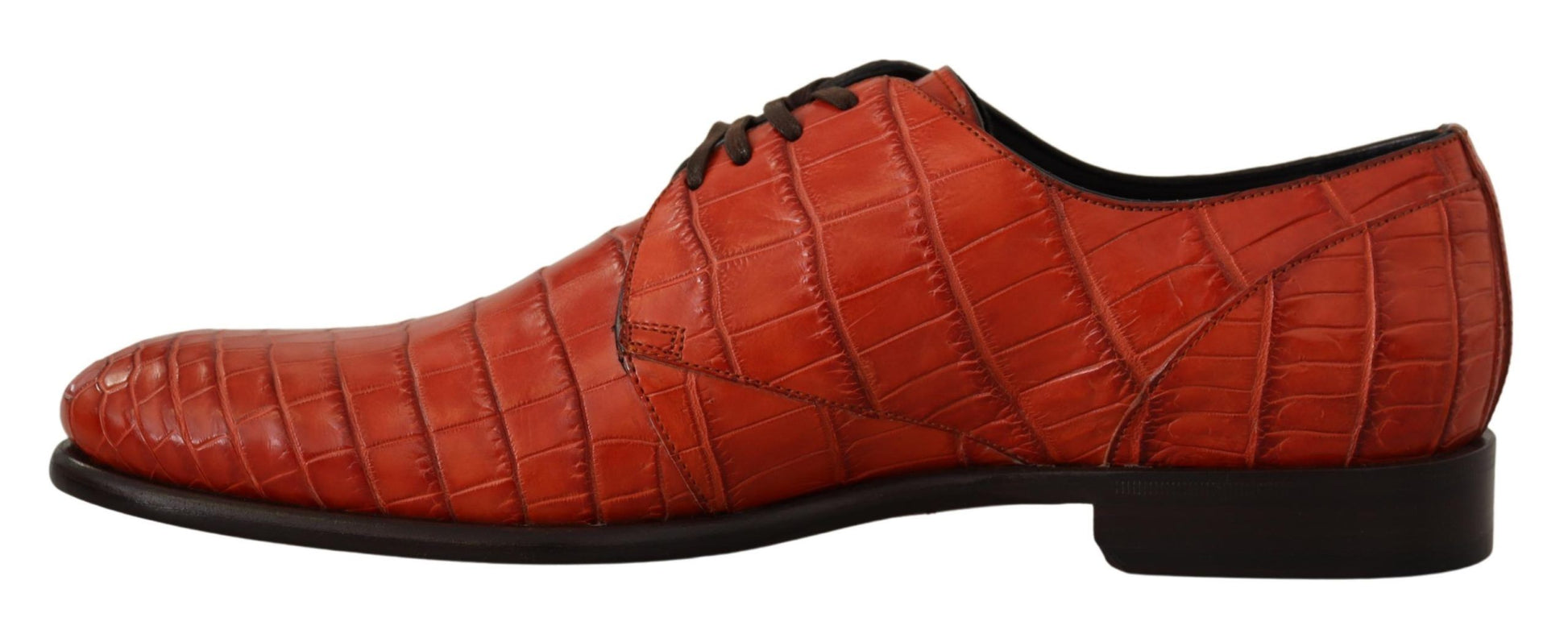 Exquisite Exotic Croc Leather Lace-Up Dress Shoes