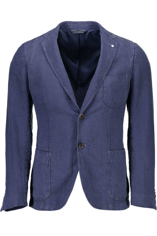 Blue Linen Men Jacket