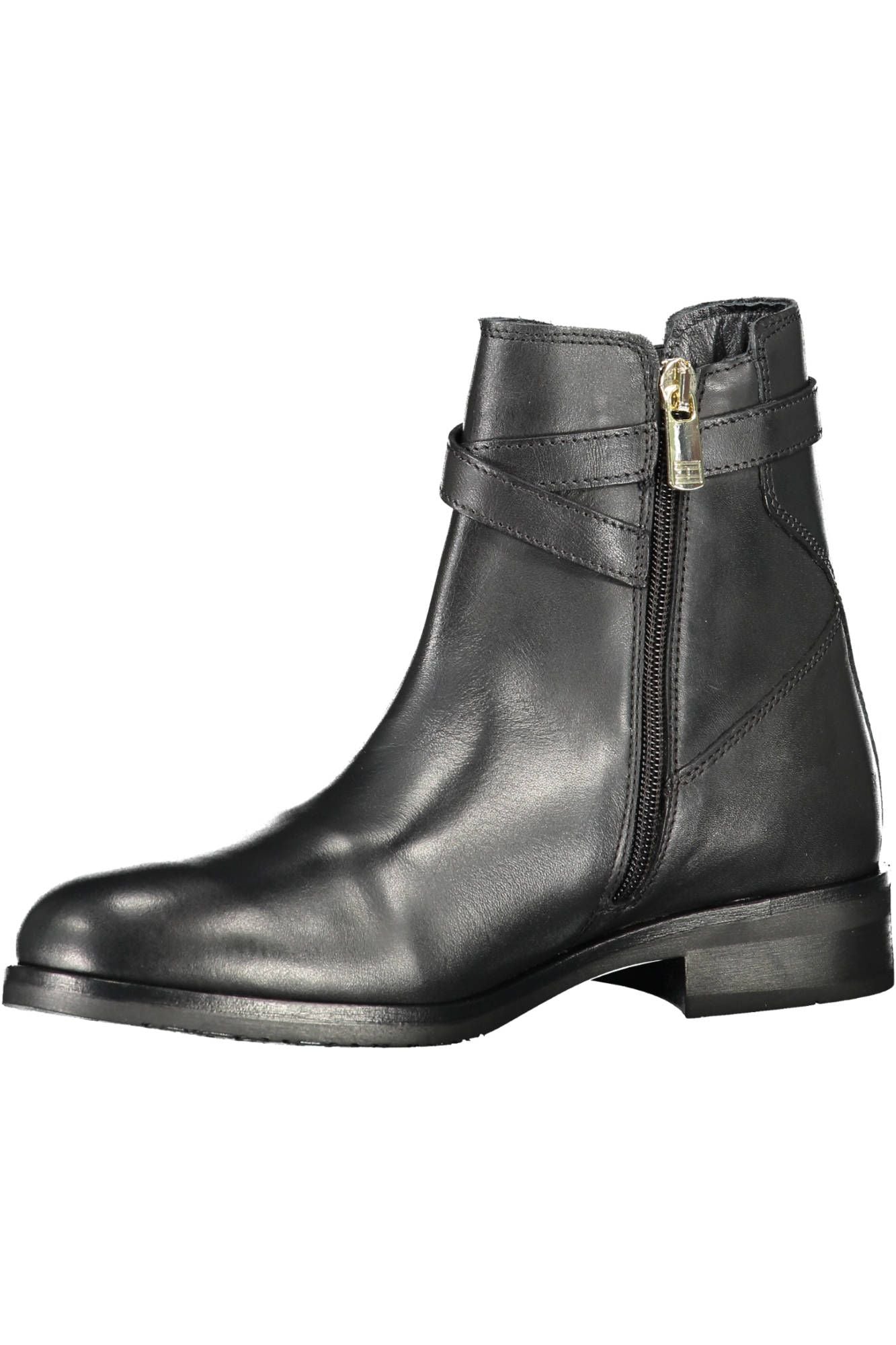 Black Leather Women Boot