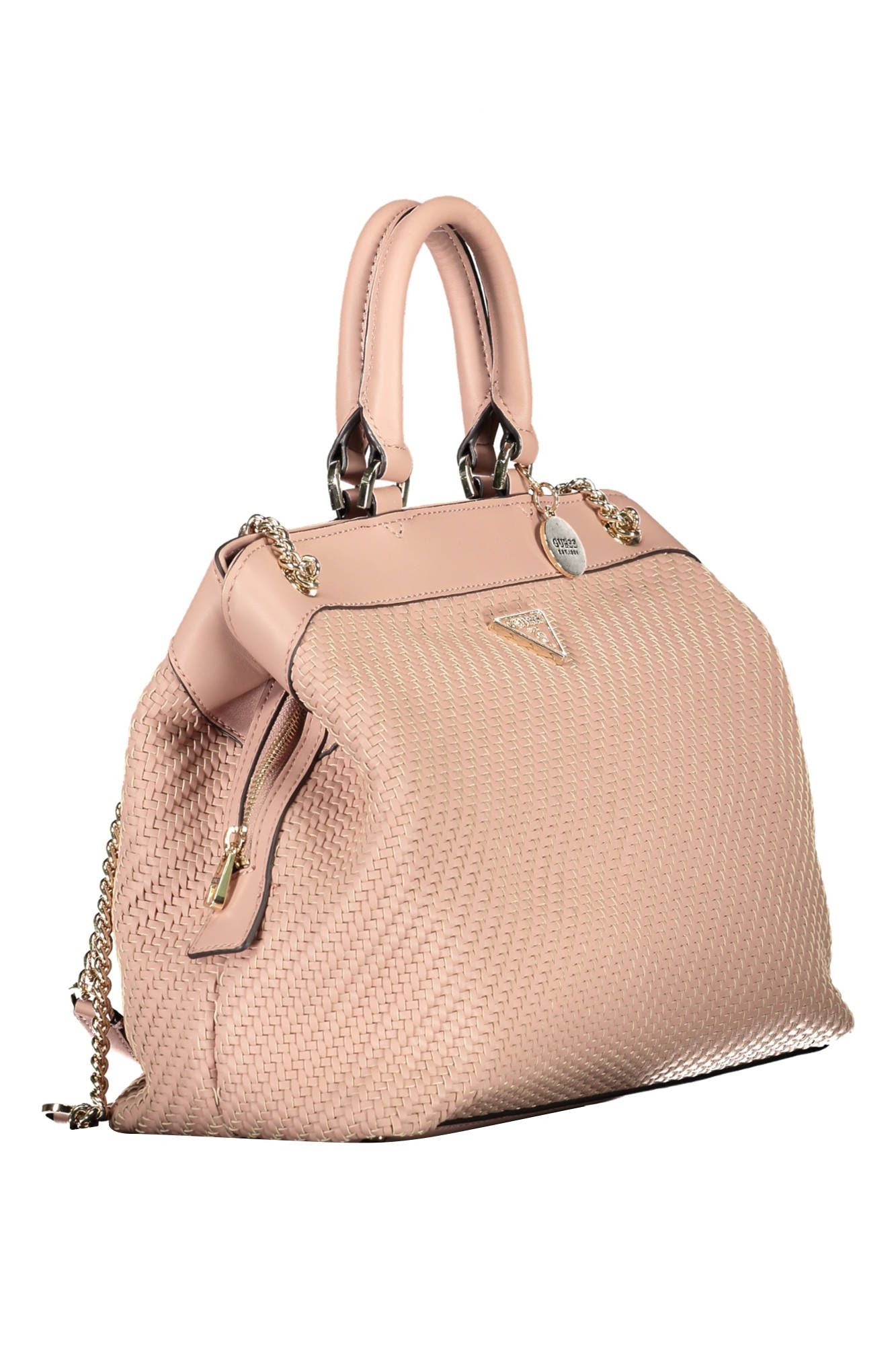 Pink Polyethylene Women Handbag