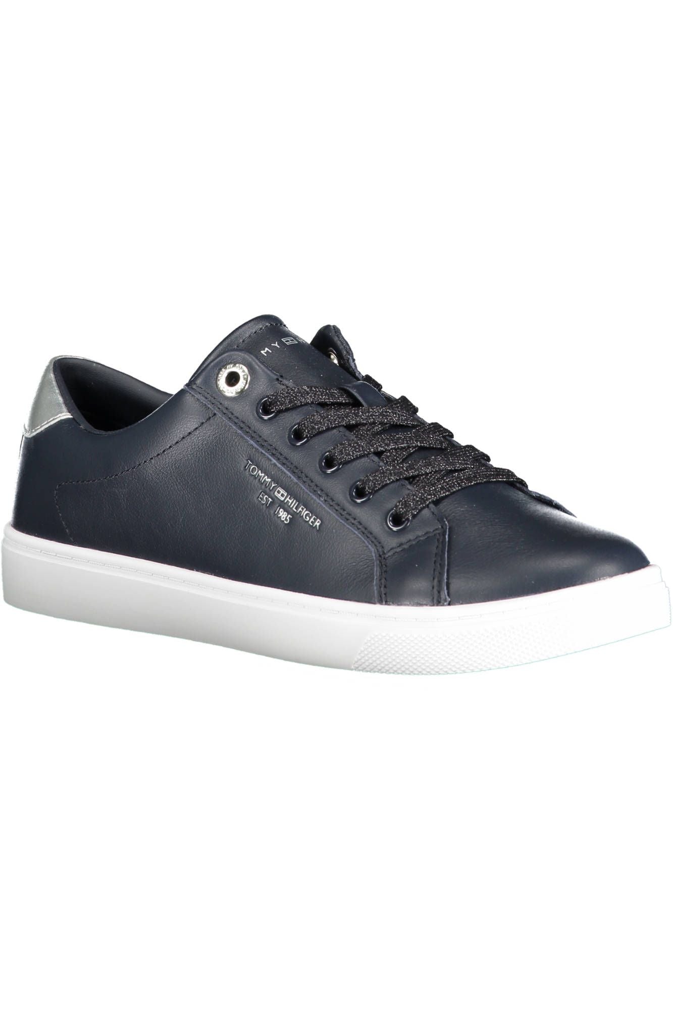 Blue Leather Women Sneaker