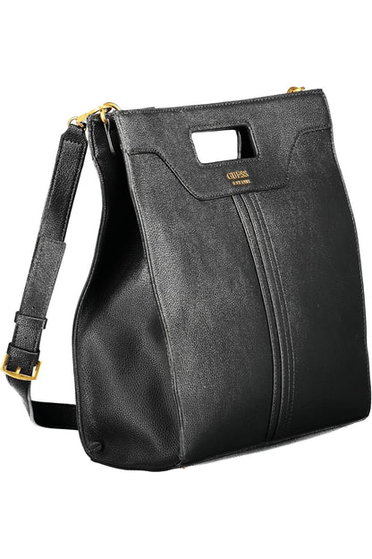 Black Polyethylene Women Handbag