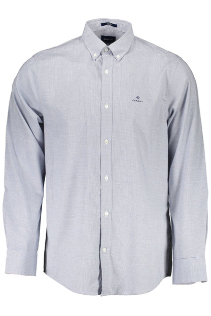 Blue Cotton Men Shirt