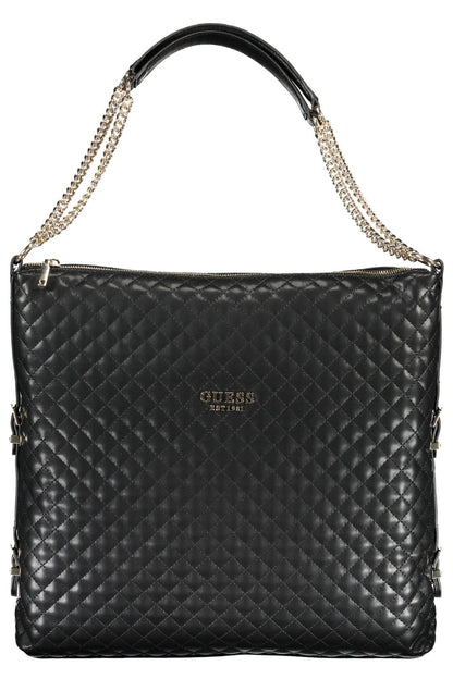 Black Polyethylene Women Handbag