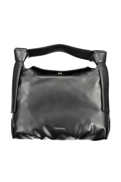 Black Polyester Women Handbag