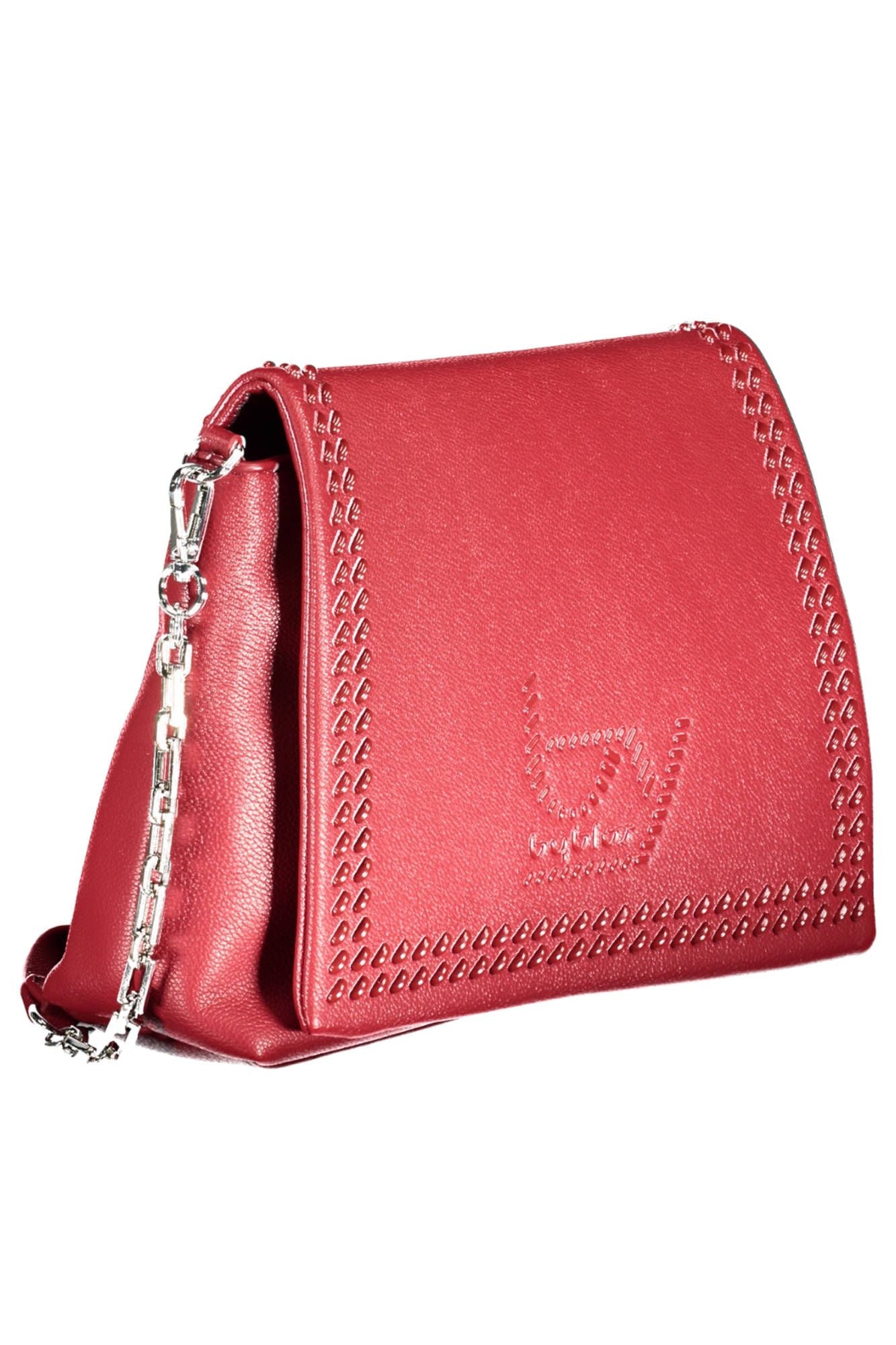 Red Polyethylene Women Handbag