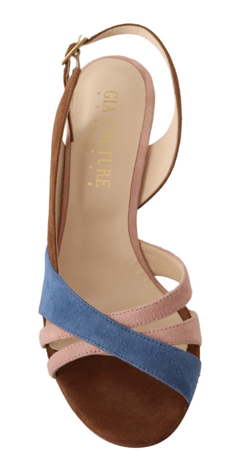 Chic Multicolor Suede Slingback Heel Sandals