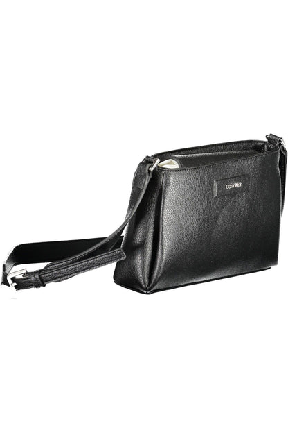 Black Polyester Women Handbag