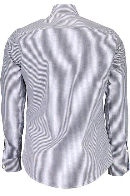 Blue Cotton Men Shirt