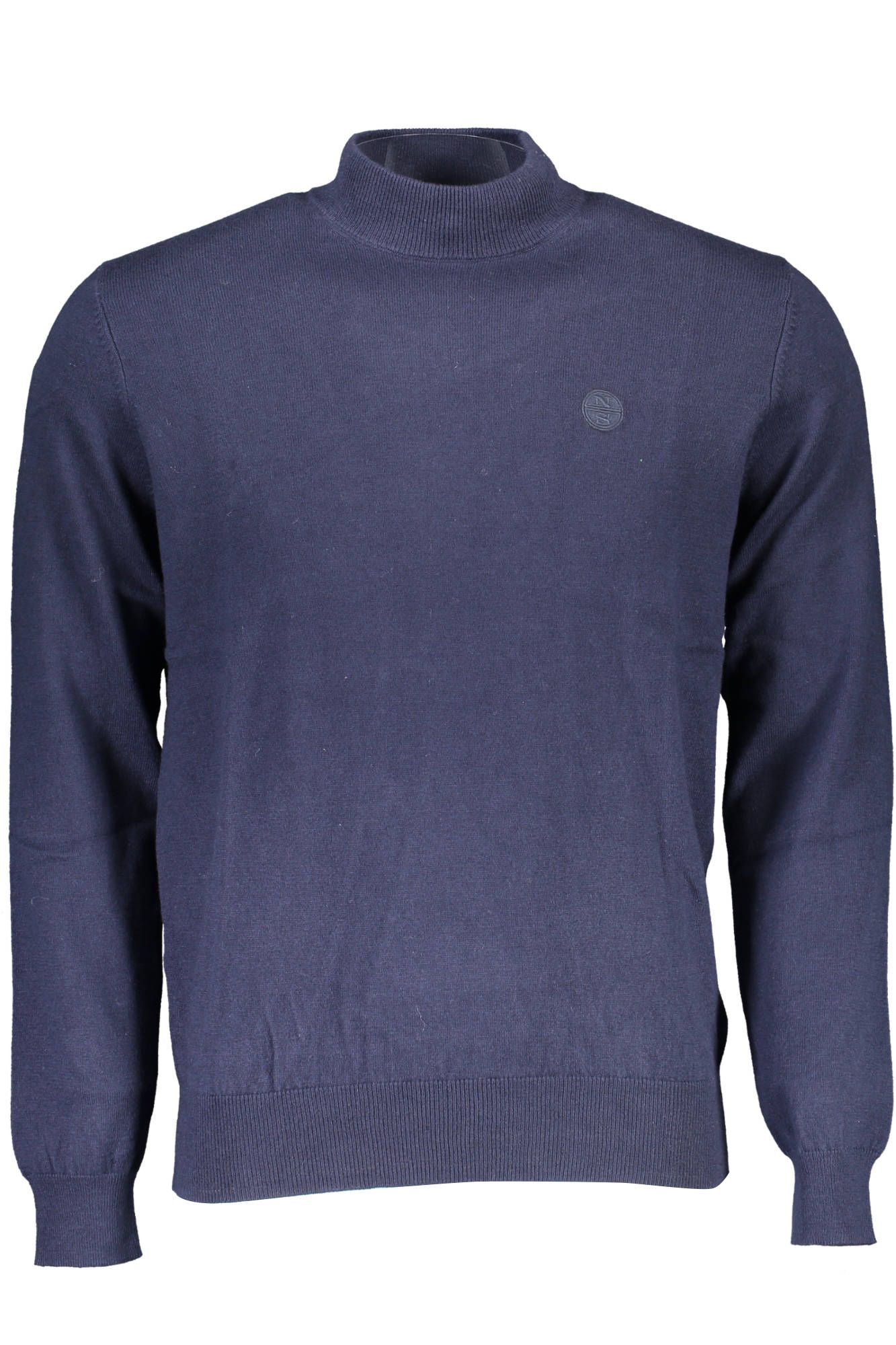 Blue Cotton Men Sweater