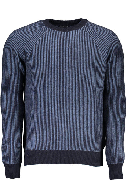 Blue Wool Men Sweater