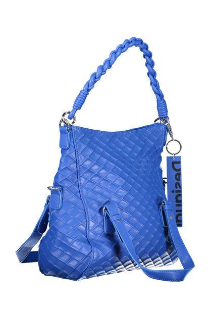 Blue Polyethylene Women Handbag