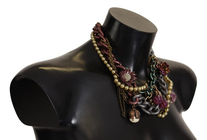 Sicilian Elegance Gold-Tone Statement Necklace