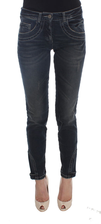 Chic Blue Slim Fit Italian Jeans