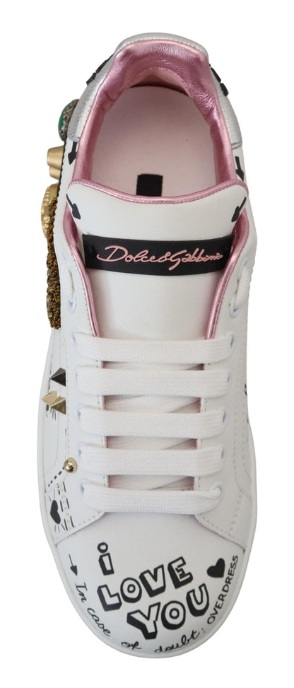 Queen Crown Chic Leather Sneakers