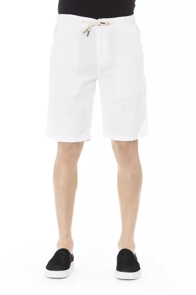 White Cotton Men's Bermuda Shorts