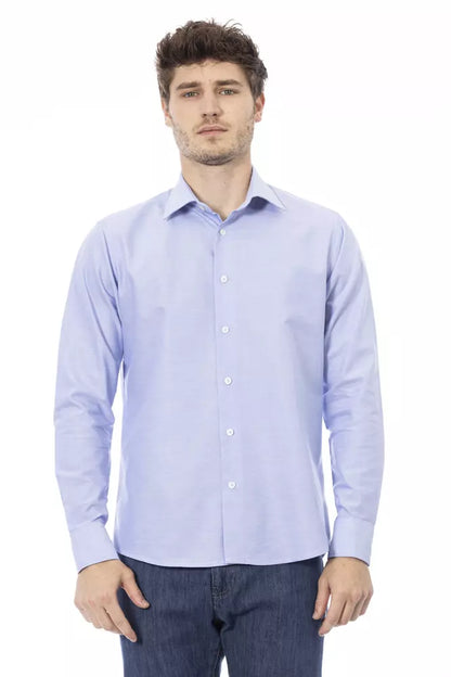 "Light Blue Cotton Men Shirt"