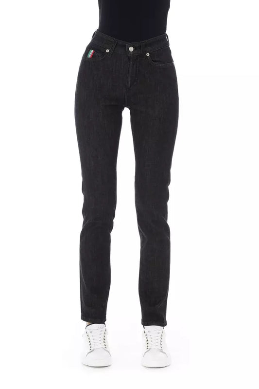 Black Cotton Women Jeans