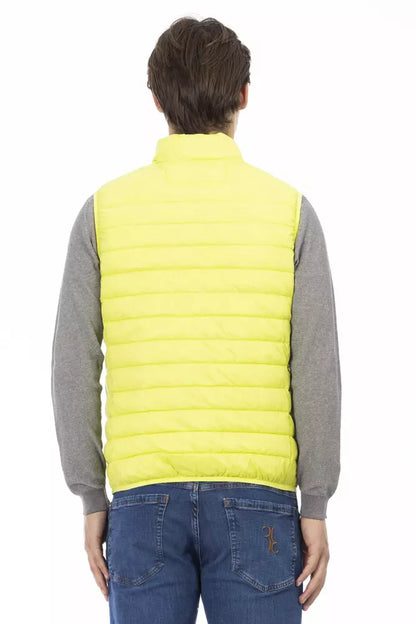 Yellow Polyester Men Jacket