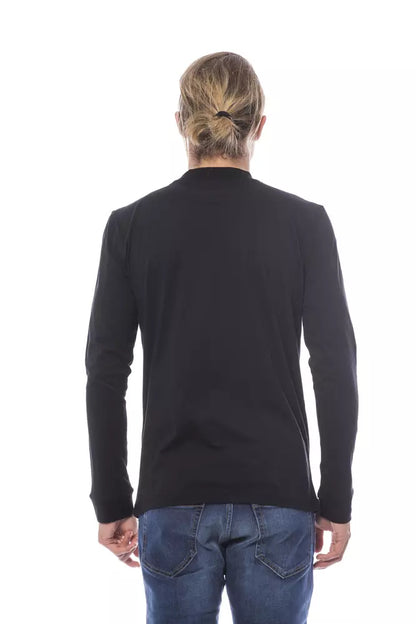 Black Cotton Men's Sweater