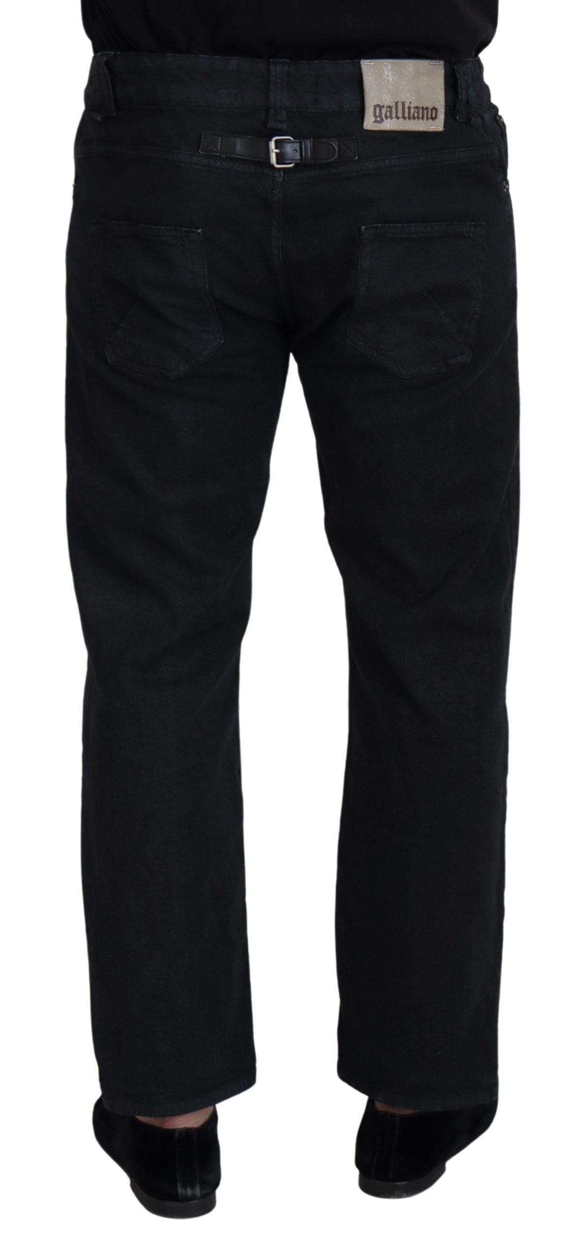 Elegant Black Mainline Cotton Jeans