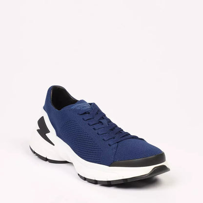 Blue Textile Men Sneaker