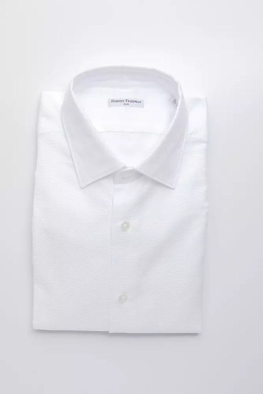 White Cotton Men's Shirt