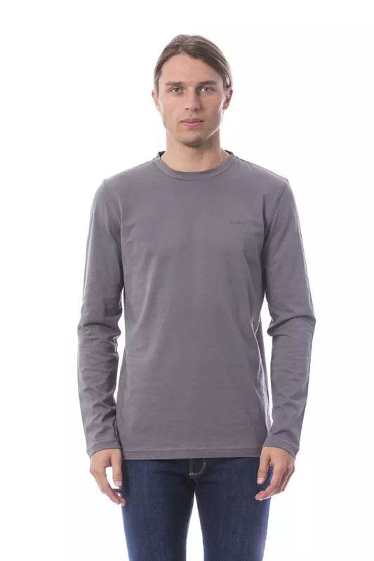 Gray Cotton Men T-Shirt