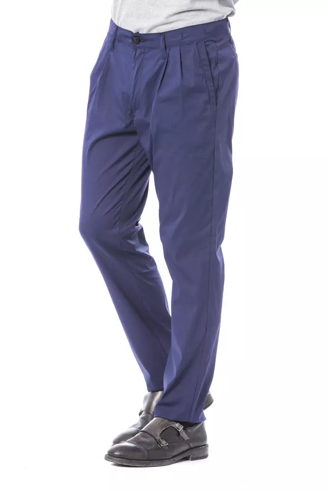 Blue Cotton Men Chino Pant