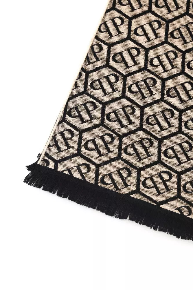 Elegant Monogram Fringed Scarf