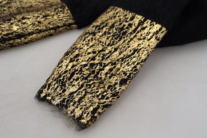 Stunning Black and Gold Crewneck Sweater