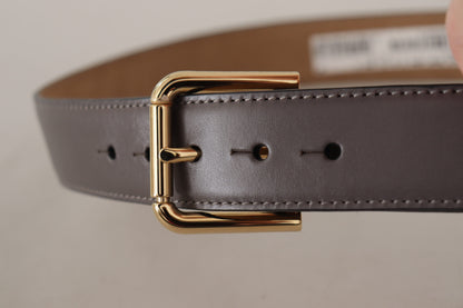 Elegant Engraved Buckle Leather Belt